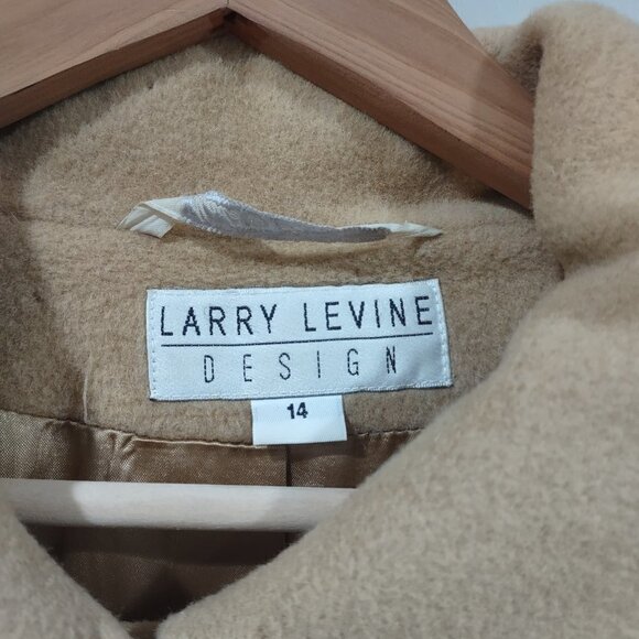 Vintage Larry Levine Italian 100% Camel Hair Coat Size 14 - Picture 3 of 9